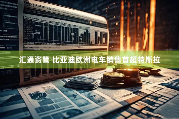 汇通资管 比亚迪欧洲电车销售首超特斯拉