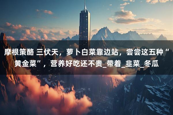 摩根策酪 三伏天，萝卜白菜靠边站，尝尝这五种“黄金菜”，营养好吃还不贵_带着_韭菜_冬瓜