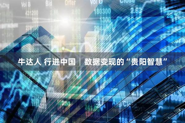 牛达人 行进中国│数据变现的“贵阳智慧”