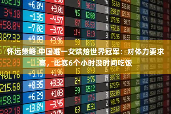 怀远策略 中国唯一女烘焙世界冠军：对体力要求高，比赛6个小时没时间吃饭