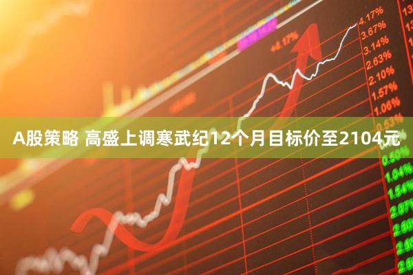 A股策略 高盛上调寒武纪12个月目标价至2104元