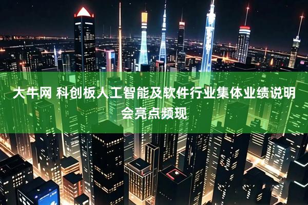 大牛网 科创板人工智能及软件行业集体业绩说明会亮点频现